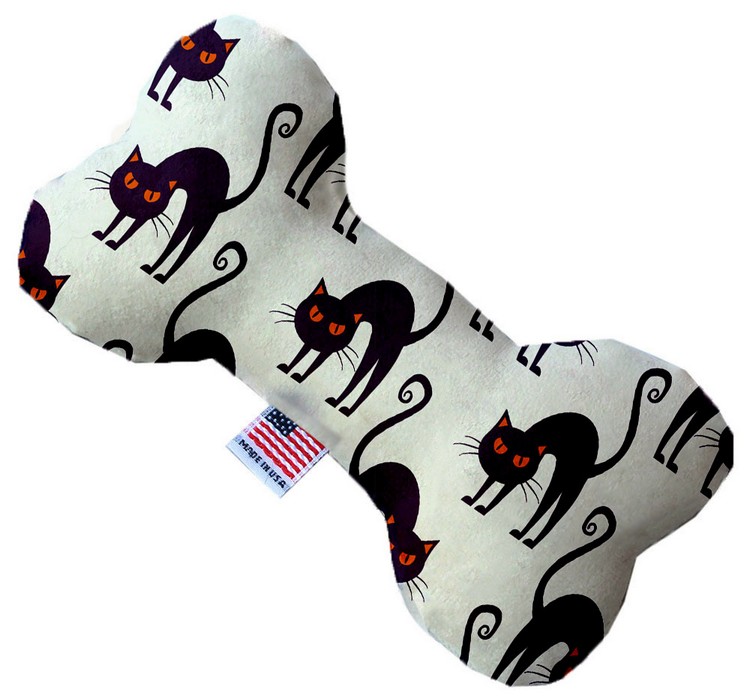 Purple Kitties 8 Inch Canvas Bone Dog Toy